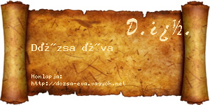 Dózsa Éva névjegykártya